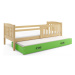 Dětská postel KUBUS s výsuvnou postelí 90x200 cm - borovice