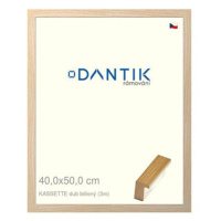 DANTIK rámeček 40 × 50, KASSETTE dub bělený plexi čiré