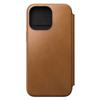 Pouzdro Nomad Modern Leather Folio, english tan - iPhone 15 Pro Max (NM01634485)