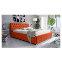 Eka Čalouněná postel LUXURIOUS 120x200 cm Barva látky Trinity: (2317) Oranžová, Úložný prostor: 