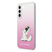 Karl Lagerfeld KLHCS22MCFNRCPI hard silikonové pouzdro Samsung Galaxy S22 PLUS 5G pink Choupette