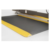 COBA Protiúnavová rohož DECKPLATE, přířezy, černá / žlutá, bm x 1200 mm, max. 18,3 m