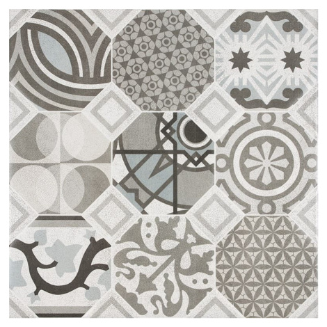 Dlažba Geotiles Manises Flow negro 60,8x60,8 cm mat FLOW61