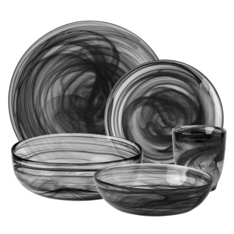Skleněný set černý 25 ks - Elements Glass S-art
