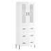 vidaXL Skříň highboard lesklá bílá 69,5 x 34 x 180 cm kompozitní dřevo