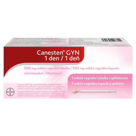 Canesten GYN 1 den 500 mg měkká vaginální tobolka 1 ks