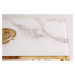 LuxD Designová konzole Latrisha 110 cm bílo-zlatá - vzor mramor