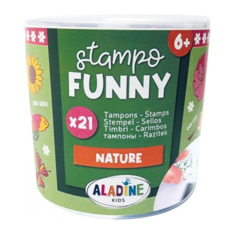 Dětská razítka Stampo Funny, 21 ks - Příroda Aladine