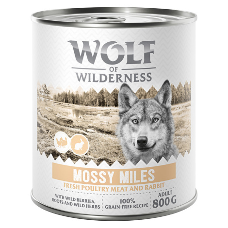 Wolf of Wilderness Adult "Expedition", 6 x 800 g - Mossy Miles - drůbež s králičím