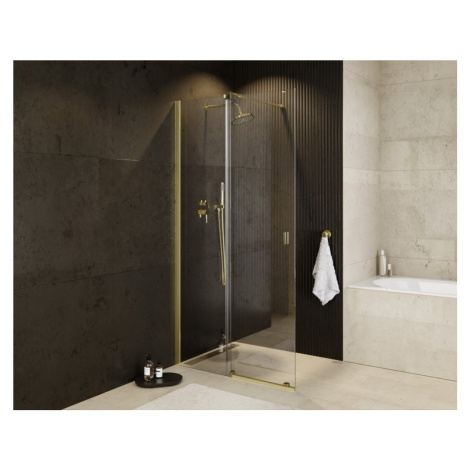 HOPA Walk-in sprchový kout VAYO GOLD BARVA rámu Zlatá, Rozměr A 110 cm, Rozměr C 200 cm, Směr za