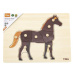 Dřevěná montessori vkládačka - kůň Viga