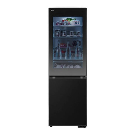 349L InstaView™ DoorCooling+™ Kombinovaná chladnička, Černá/šedá LG