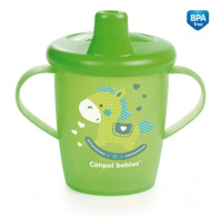 Netekoucí hrníček s pítkem Canpol Babies Anywayup TOYS - zelený, 250 ml