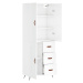 vidaXL Skříň highboard lesklá bílá 69,5 x 34 x 180 cm kompozitní dřevo