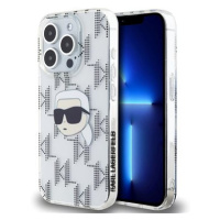 Karl Lagerfeld IML Electroplated Karl Head Zadní Kryt pro iPhone 15 Pro Transparent