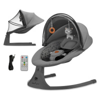 KINDERKRAFT Lehátko houpací s melodií 2v1 Lumi, do 9 kg, Premium Dark grey