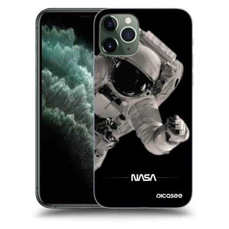 Silikonový černý obal pro Apple iPhone 11 Pro Max - Astronaut Big