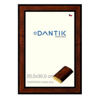 DANTIK rámeček 20 × 30, CASTAGNO hnědý sklo čiré