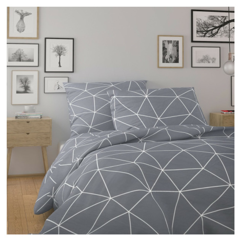 Kvalitex Bavlněné povlečení Nordic Grid šedá