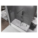 MEXEN/S Velar Dvoukřídlá posuvná vanová zástěna 180 x 150 cm, transparent, černá 896-180-000-01-