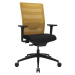 Topstar Kancelářská otočná židle AirWork, s područkami, synchronní mechanika, černá, okrová