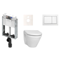 Cenově zvýhodněný závěsný WC set TECE k zazdění + WC Vitra S50 KMPLS50T