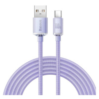 Baseus Crystal Shine Series kabel USB-A/USB-C (100W) 2m fialový