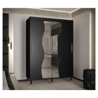 Šatní skříň Abi Calipso Mad Barva korpusu: Černá, Rozměry: 150 cm, Dveře: Černá + zrcadlo