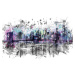 Ilustrace Modern Art NEW YORK CITY Skyline Splashes, Melanie Viola, 40 × 26.7 cm