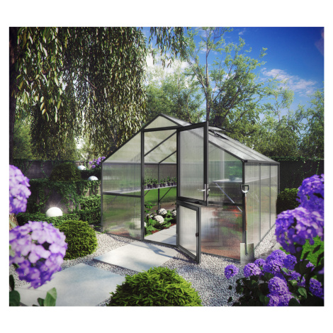Zahradní skleník KGT Orchidee III 3,2 x 3 m, antracit/šedá