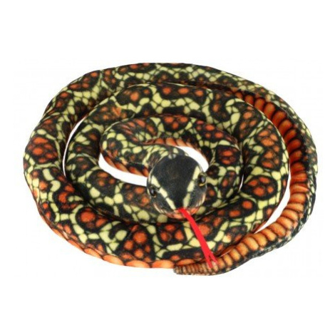 Had plyšový 200cm černo-oranžovo-žlutý Teddies