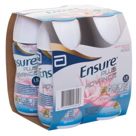Ensure Plus Advance příchuť jahoda 4x220 ml