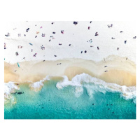 Fotografie An aerial beach shot of people, Felix Cesare, 40x30 cm