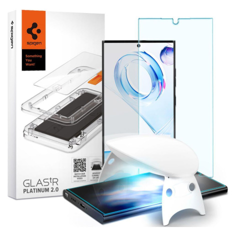 Tvrzené sklo Spigen Glass.TR Platinum na Samsung Galaxy S23 ULTRA 5G Clear