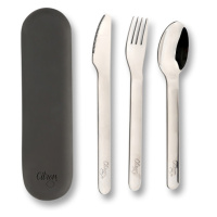 CITRON - Set příborů se silikonovým pouzdrem - Black