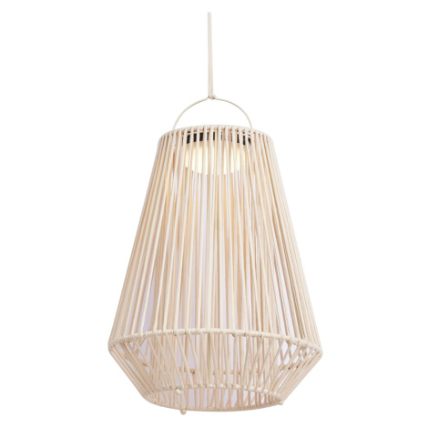 Bohemian stolní lampa béžová vč. LED 3-krokové stmívatelné IP54 solární dobíjecí - Duca QAZQA