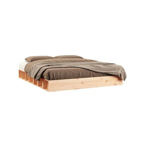 Rám postele 120 × 200 cm masivní dřevo, 820681 SHUMEE