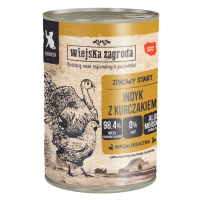 Wiejska Zagroda Cat 12× 400 g - Kitten krůtí s kuřecím