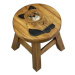 Dřevěná dětská stolička - KOČKA BACULKA
