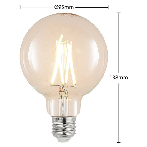 Arcchio LED žárovka E27 8W 2700K G95 globe filament čirá