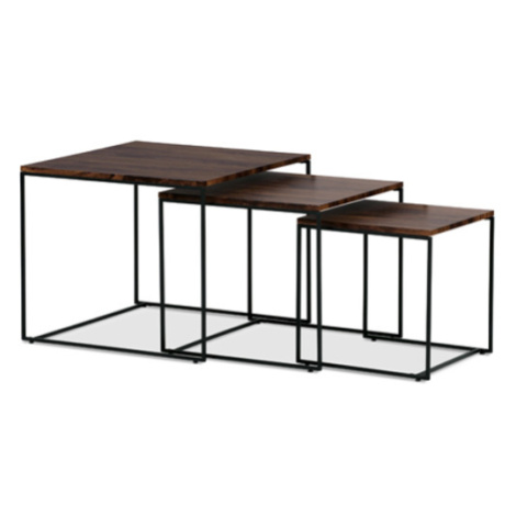 Konferenční stolek Autronic 60x51 cm hnědý MDF lesk AF-3008 WAL