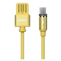 Micro USB datový kabel s LED light magnetický Remax RC-095m Zlatý