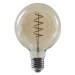 LED Spiral Filament žárovka Globe G95 Amber 4W/230V/E27/1800K/270Lm/360°/Dim