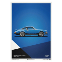 Umělecký tisk Porsche 911 RS - Blue - Limited Poster, Automobilist, 50 × 70 cm