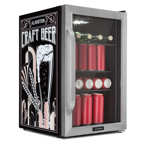 Klarstein Beersafe 70, Craft Beer Edition, lednice, 70 l, 3 police, panoramatické skleněné dveře