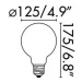 FARO LED žárovka GLOBE filament AMBER E27 4W 2200K G125