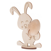 FK Dřevěná ozdoba (Velikonoční králíček + dřevěné vajíčko) - 16x13 cm