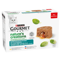 Gourmet Nature's Creations 48 x 85 g - 25 % sleva - Mořské ryby, kuřecí, treska a hovězí