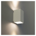 Moderní nástěnná lampa čtvercová bílá - Sandy