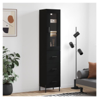 vidaXL Skříň highboard černá 34,5 x 34 x 180 cm kompozitní dřevo